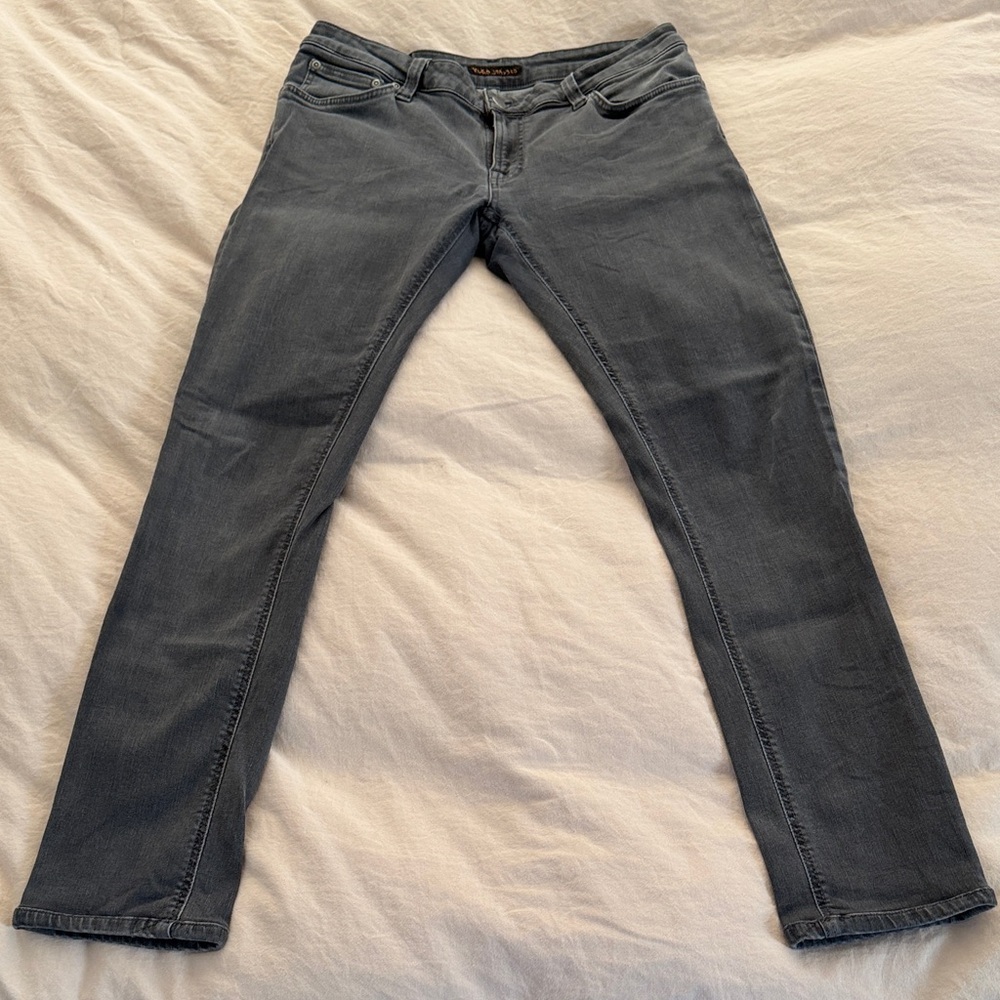 Nudie Jeans. Skinny Lin Concrete Grey 31x30.